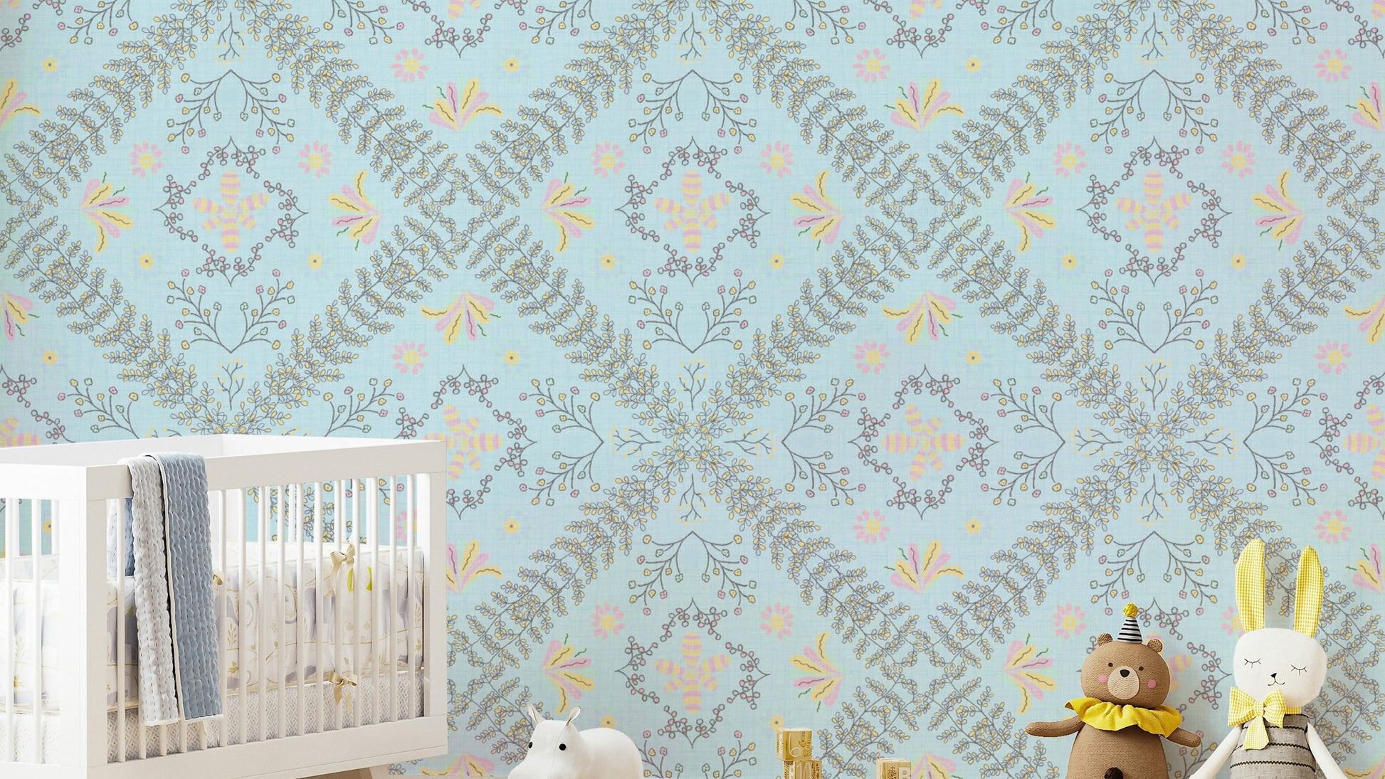 vintage style floral wallpaper

