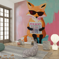 anthropomorphic fox in sunglasses

