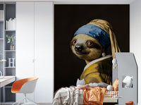 funny art-themed wallpaper for a bedroom

