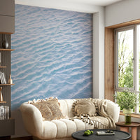 close-up of gentle aqua ocean waves

