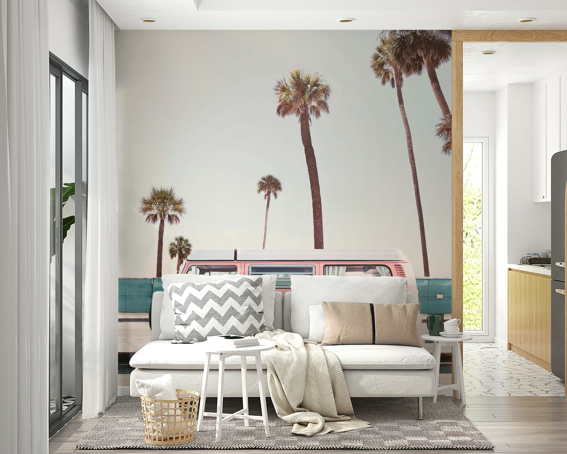 vintage van in a sunny setting

