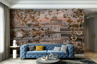 A wall mural of St Angelo Castle in Rome.

