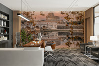 The image shows the castle and the bridge over the Tiber River.

