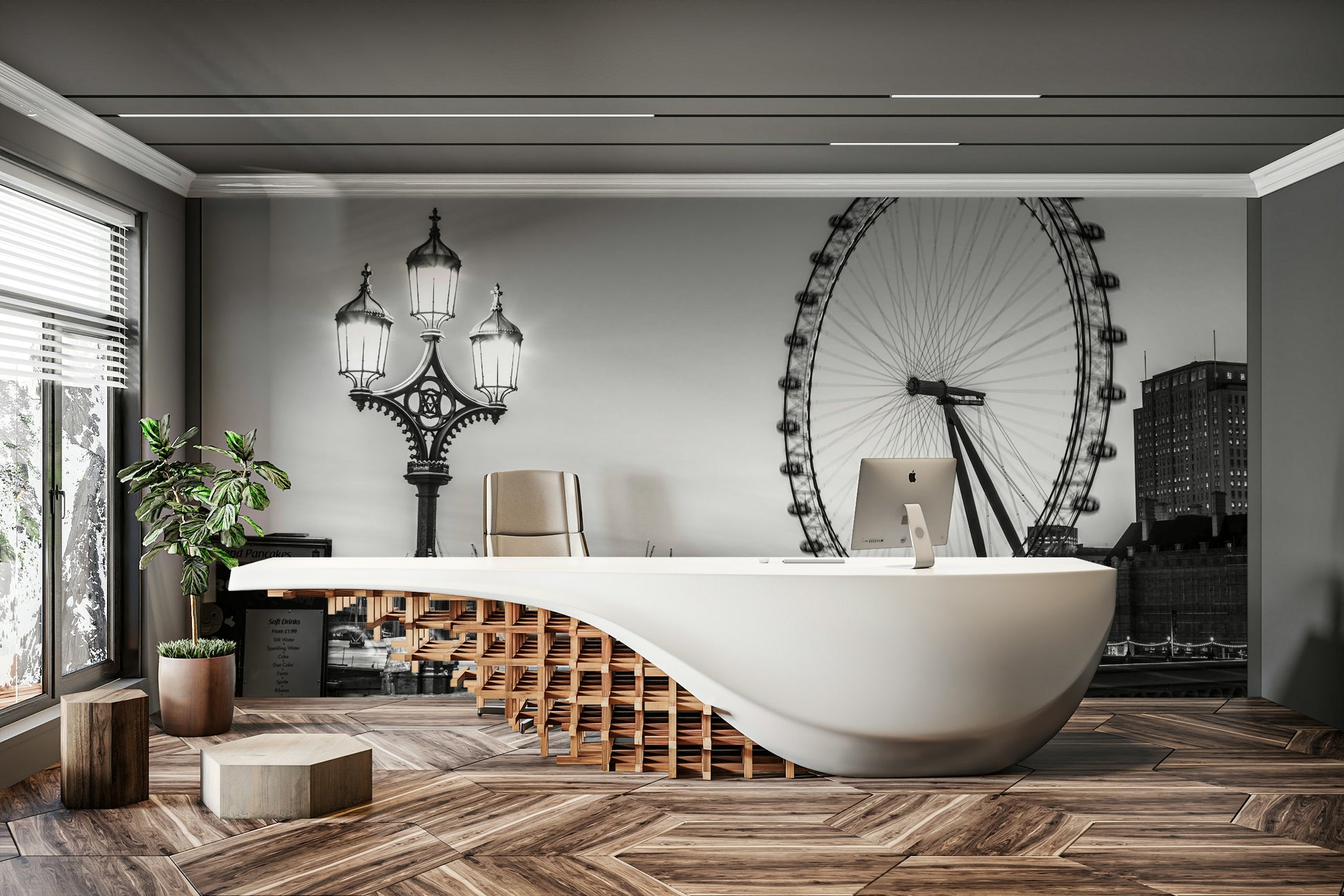 The mural gives a feeling of symbolic, artistic beauty.

