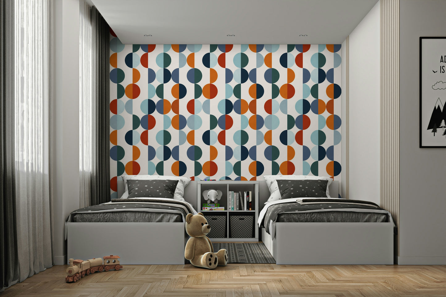 The style is minimalist and has a balanced, contemporary feel.

