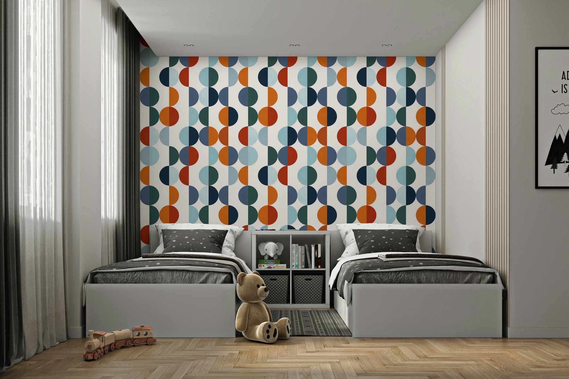 The style is minimalist and has a balanced, contemporary feel.

