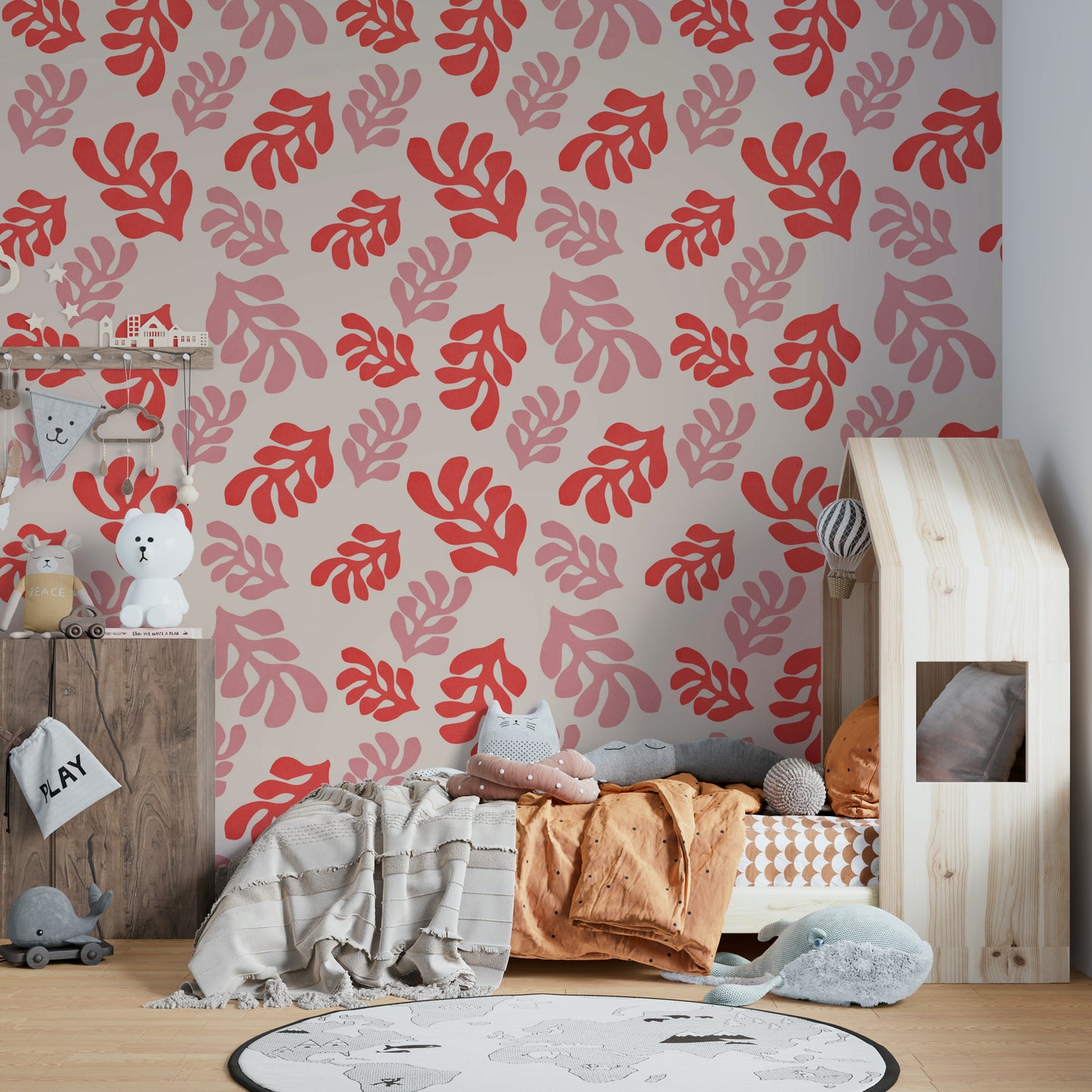 Cutout Leaves Wallpaper⁠