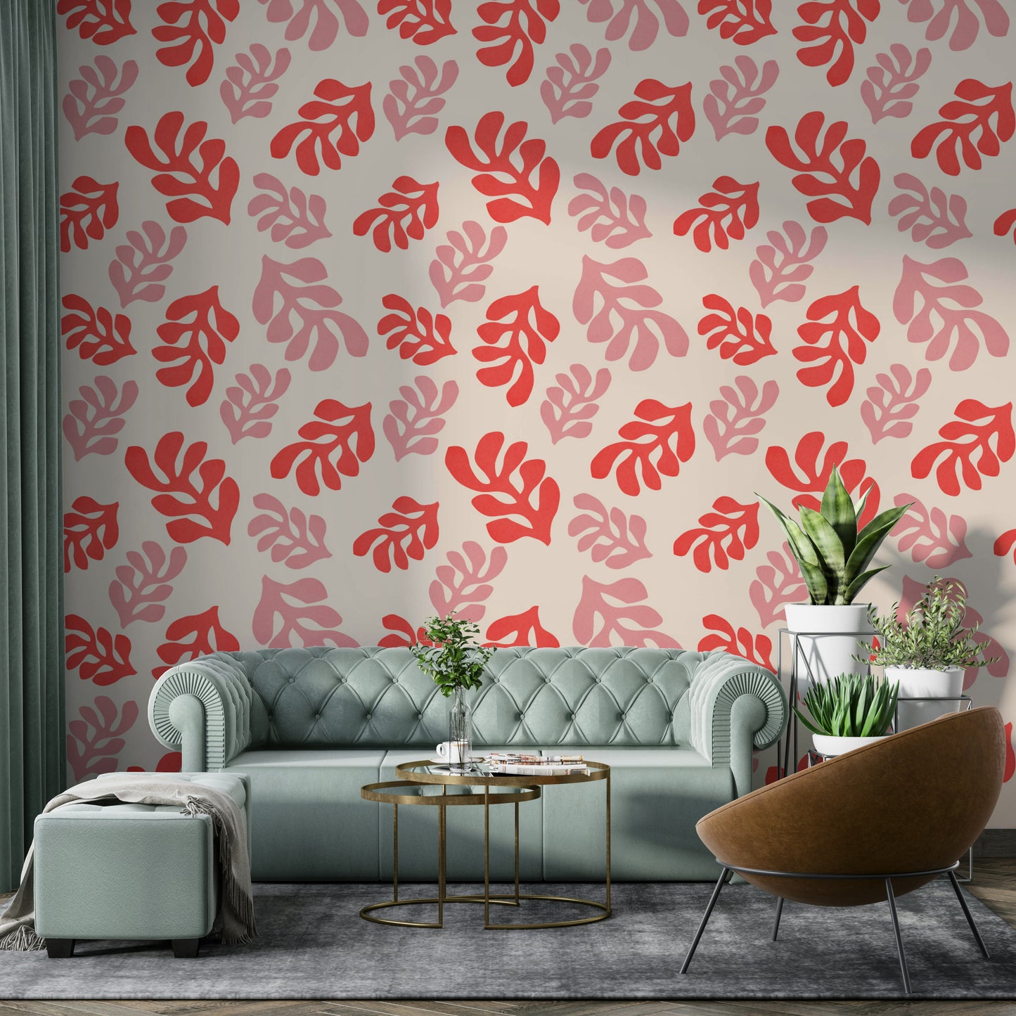 Cutout Leaves Wallpaper⁠