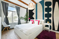 A large-scale art print with a mid-century modern aesthetic.

