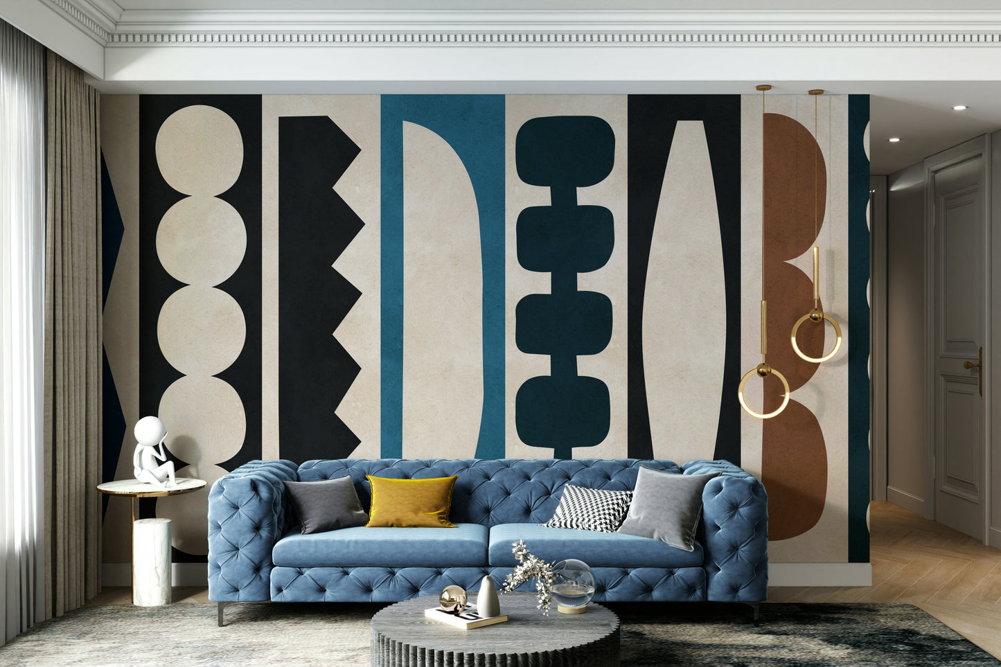 A close-up view of the detailed blocks and color contrasts.

