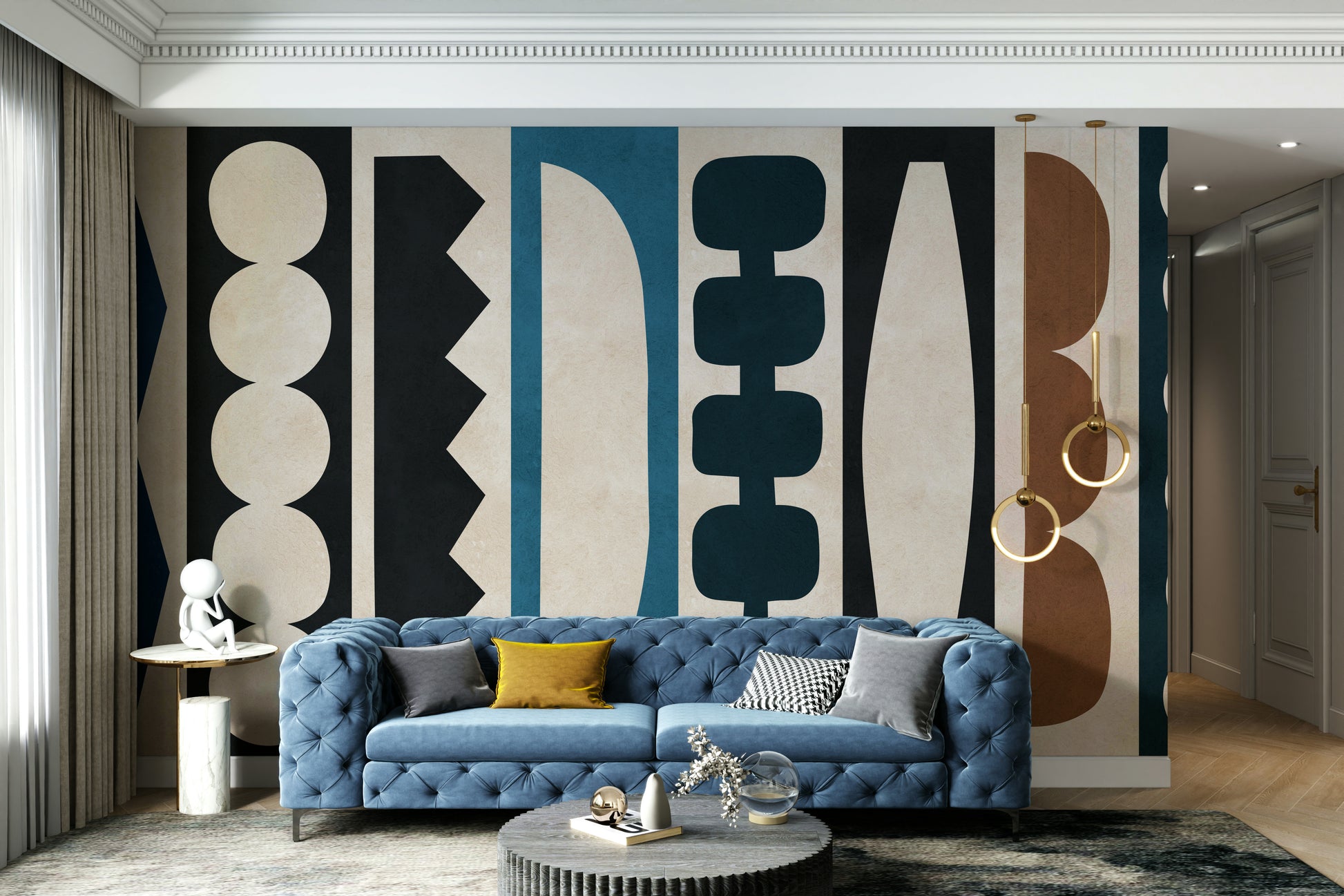 A close-up view of the detailed blocks and color contrasts.

