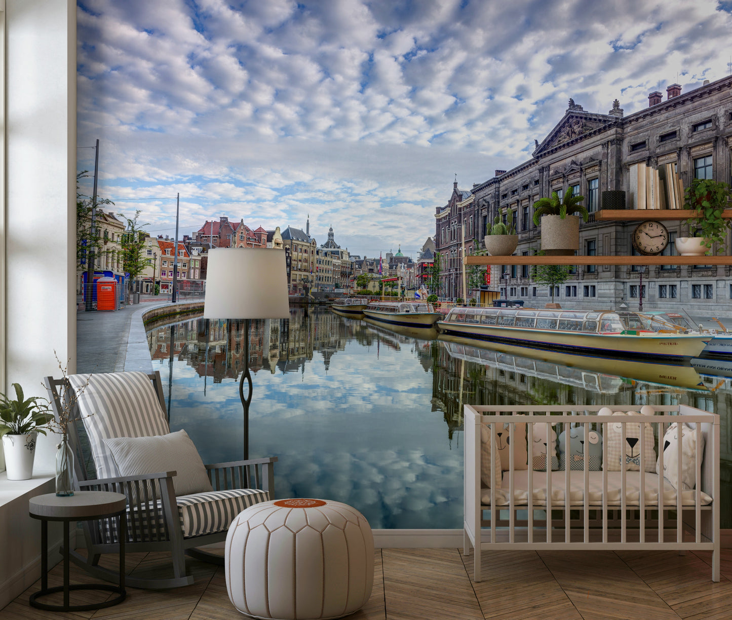 Amsterdam's Watercolor Wall Mural