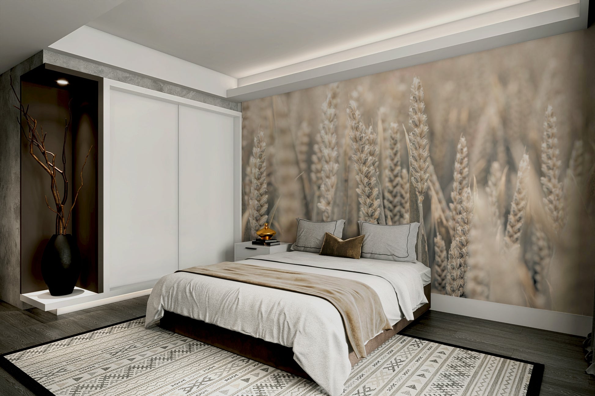 The style is minimalist and modern.

