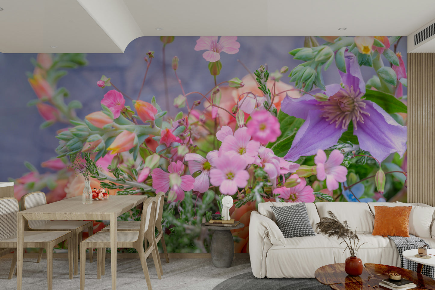 The design is non-realistic and interpretive.

