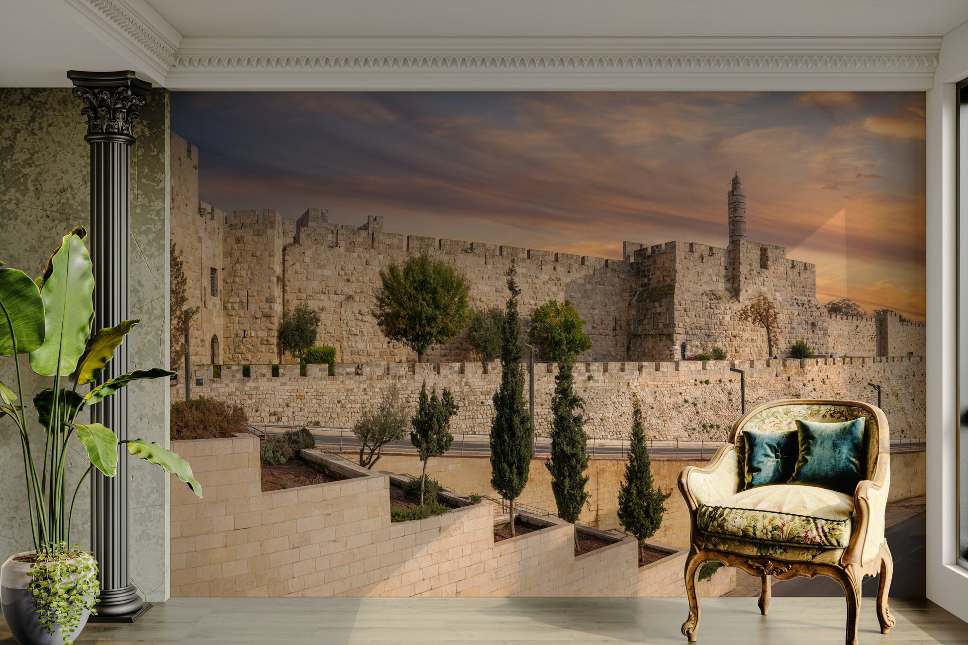 The mood is historic and grand.

