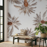 The sky is a pale, clear color.

