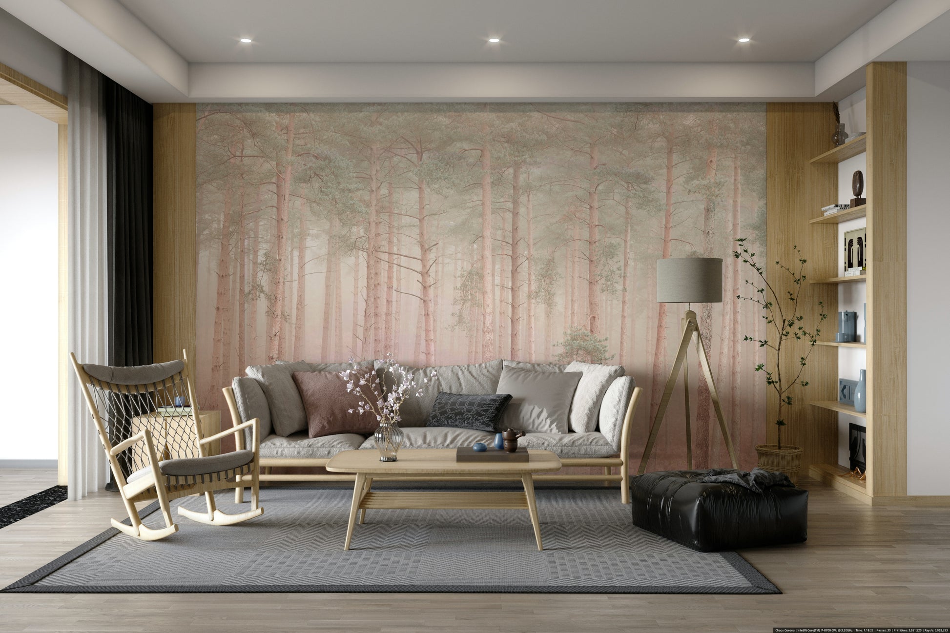 The trees are a central focus of the image.

