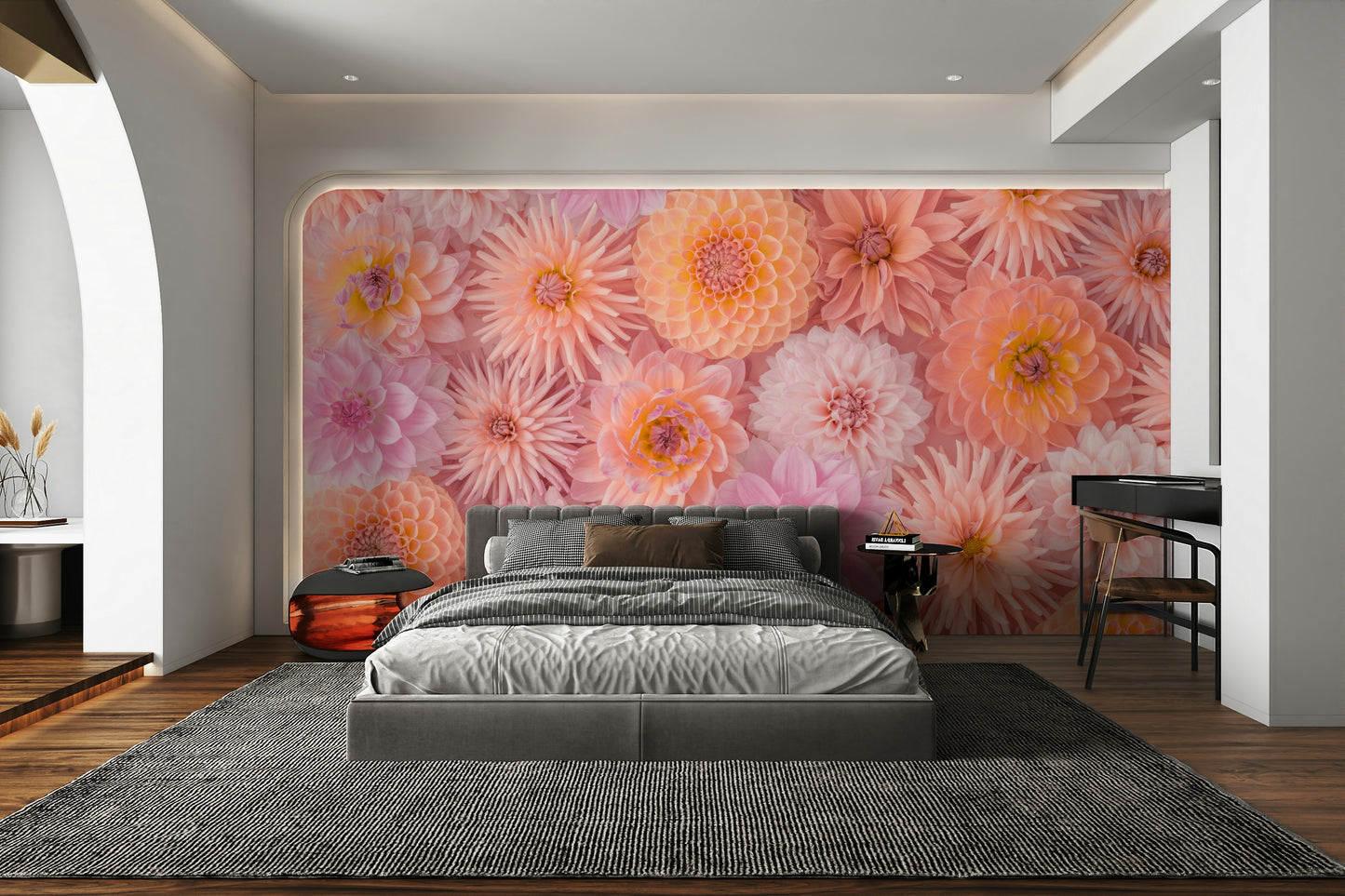 The design is non-realistic and interpretive.

