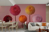 The colors are deep red, bright pink, orange, yellow, and lavender.

