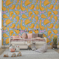 The image has a hand-drawn or painted look.

