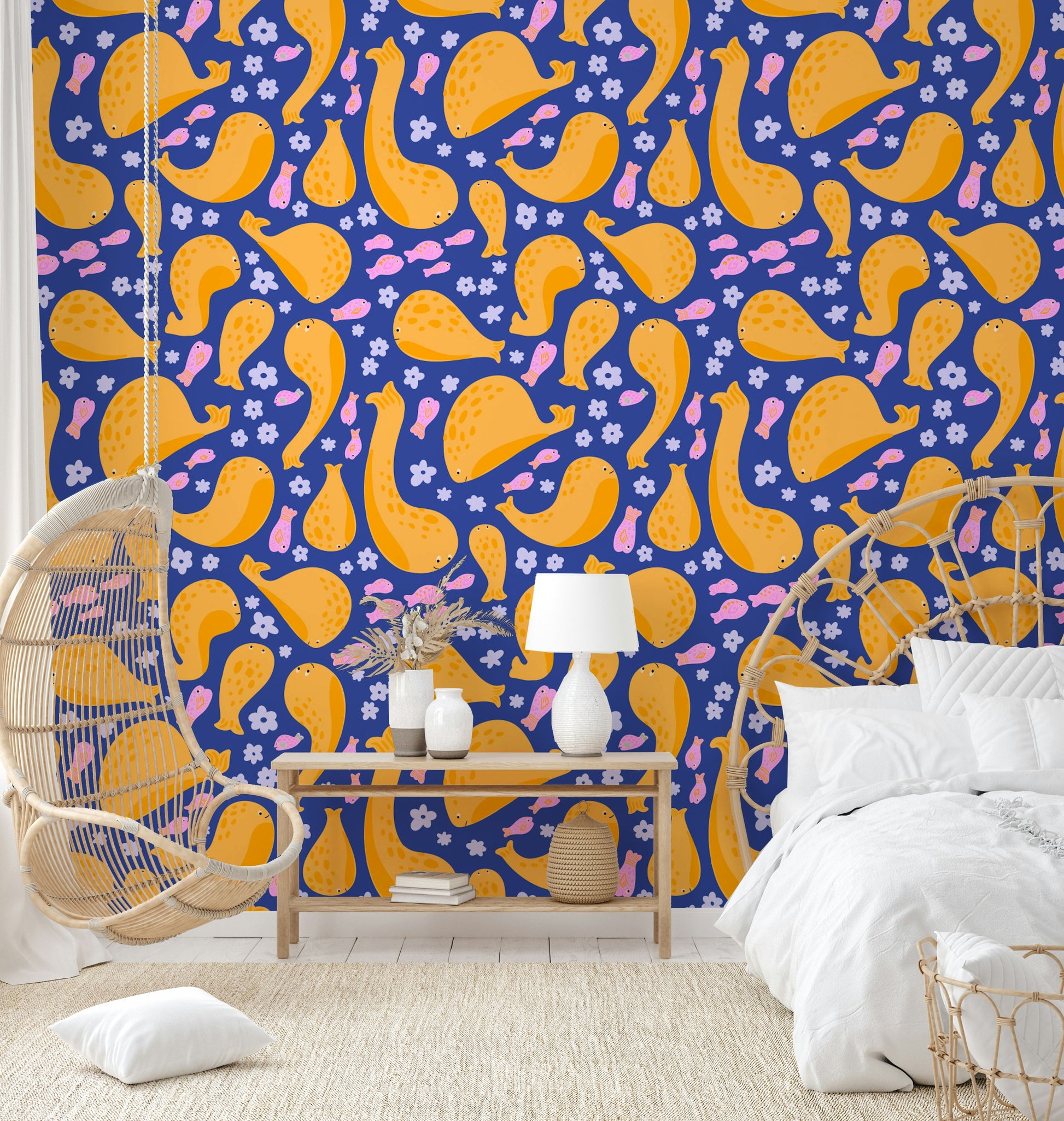 The composition is dynamic and flowing.

