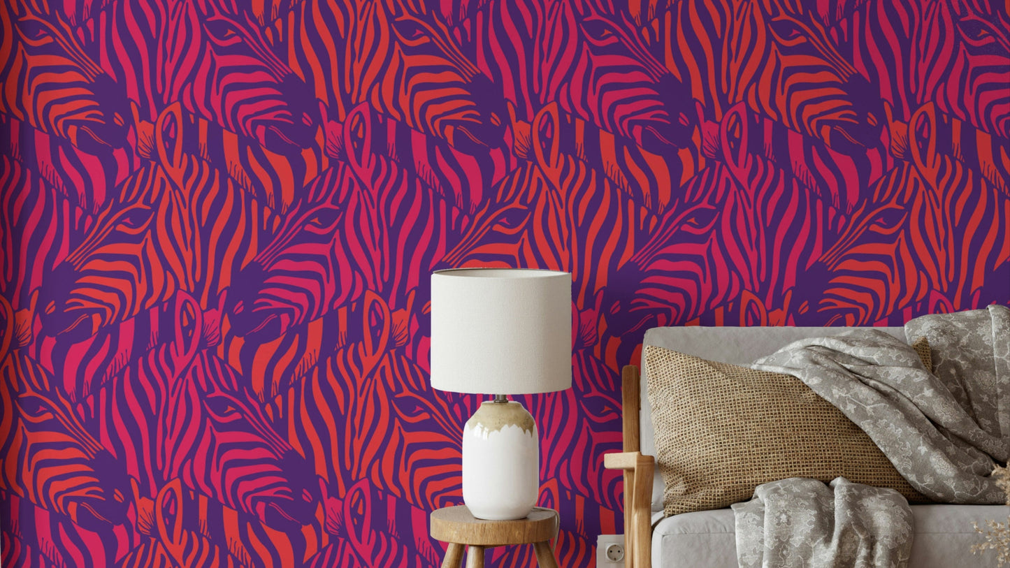 The colors are soft, muted tones of glam coral, orange, fuchsia, pink, and purple.

