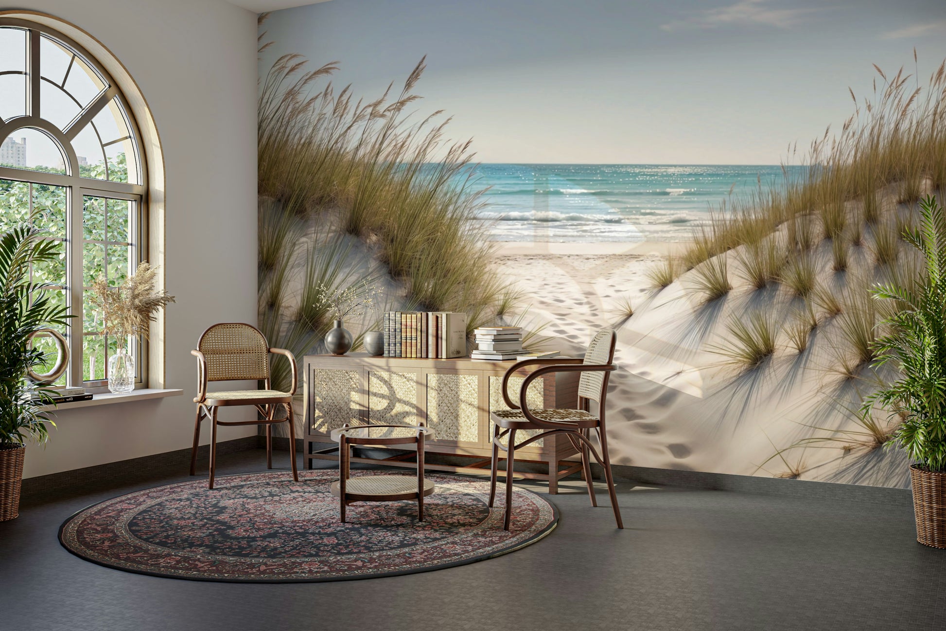 The composition is dynamic and full of depth.

