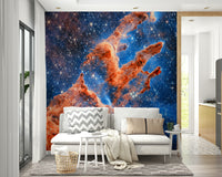 The colors are soft, muted tones of blue, purple, and black.

