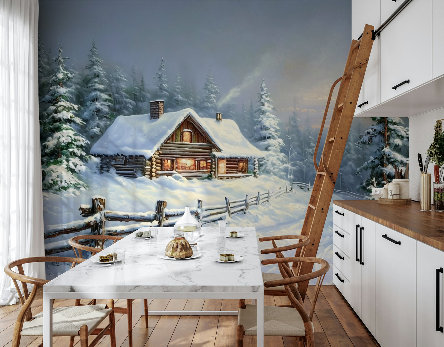 Winter's Warm Embrace Wall Mural