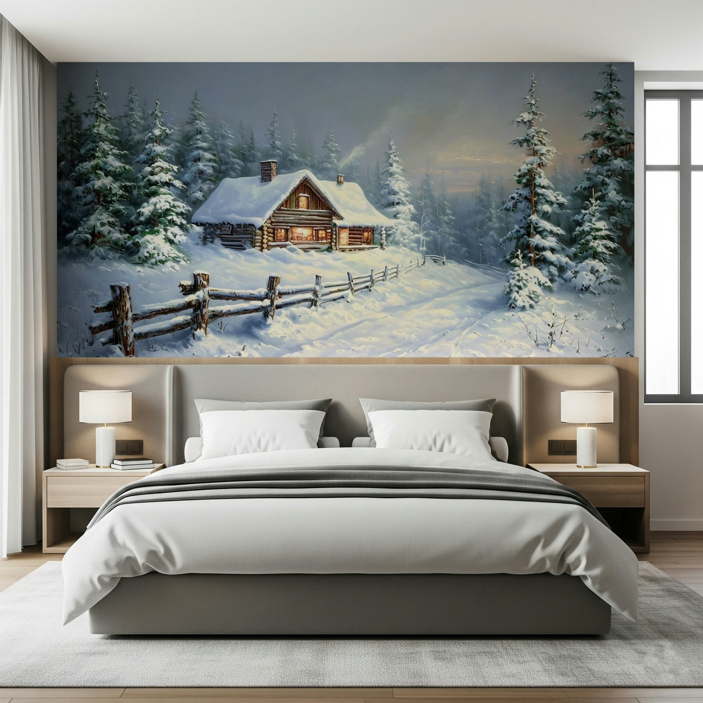 Winter's Warm Embrace Wall Mural