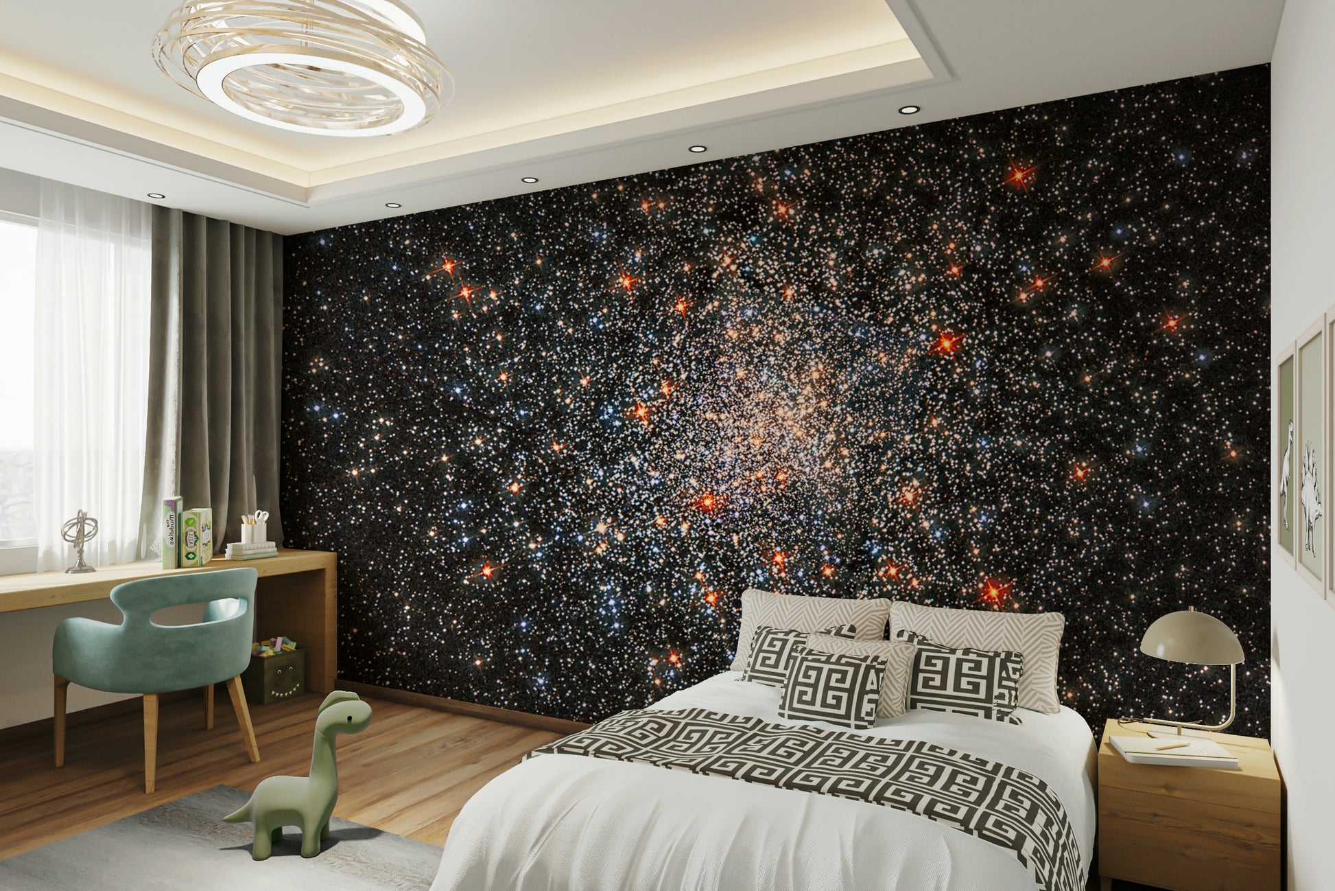 The composition is dynamic and full of depth.

