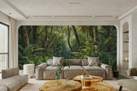 The leaves are various shades of green, with some hints of sunlight filtering through.

