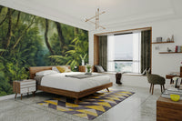 A close-up shot of the intricate patterns on the leaves.

