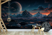 The mural has a realistic, high-resolution appearance.

