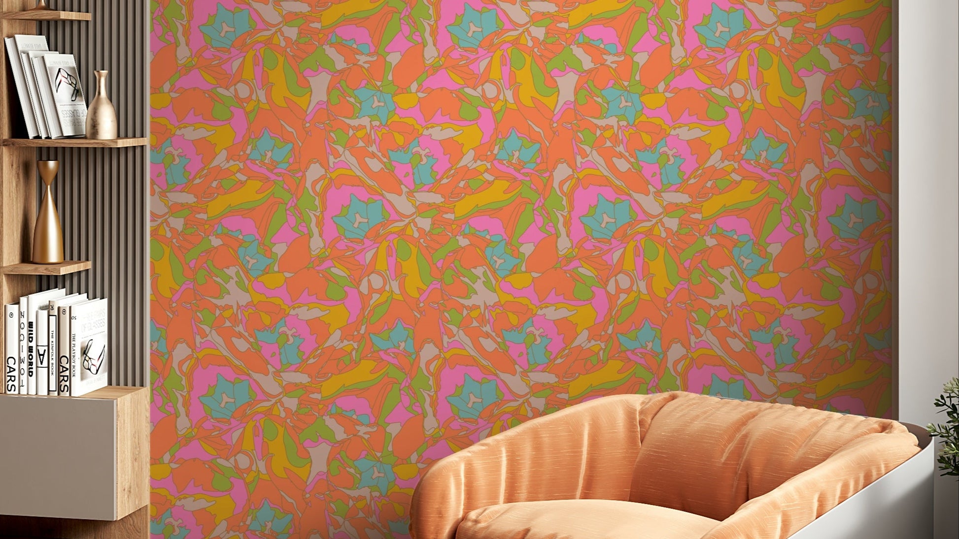 The image shows an artistic impression of a serene floral scene.

