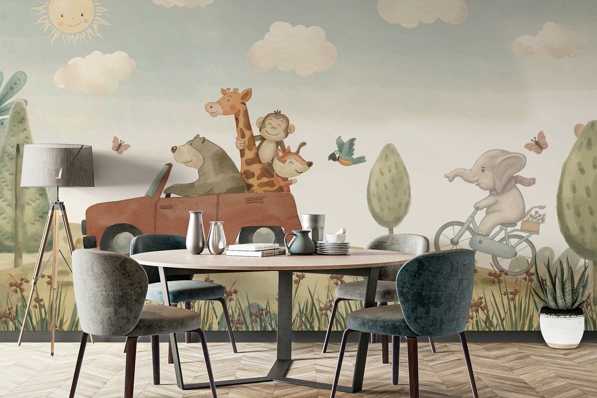 The image has a soft, painted look.

