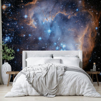 The artistic style is realistic, like a photograph taken by a space telescope.
