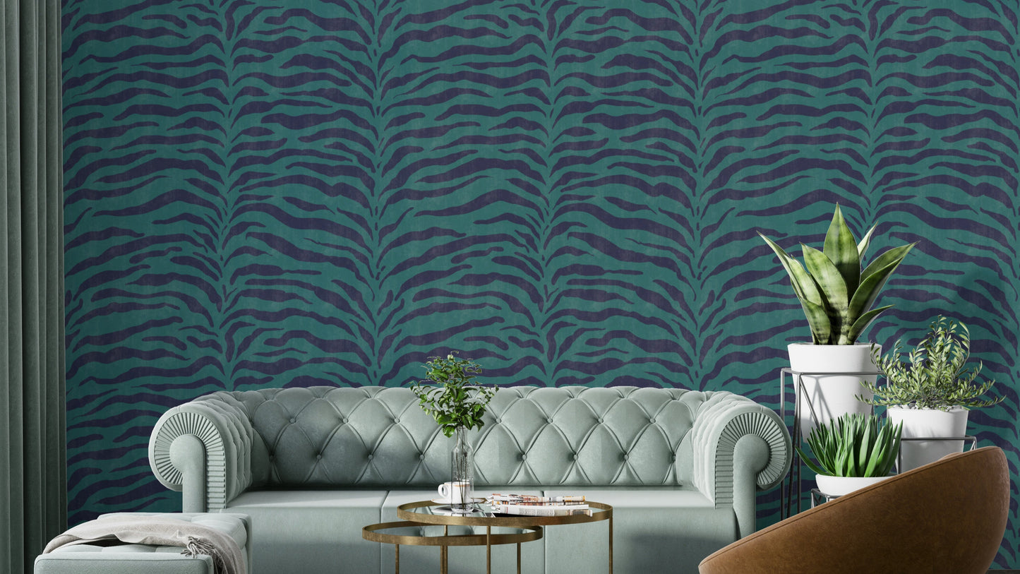 The stripes are stylized, with sharp, graphic lines.
