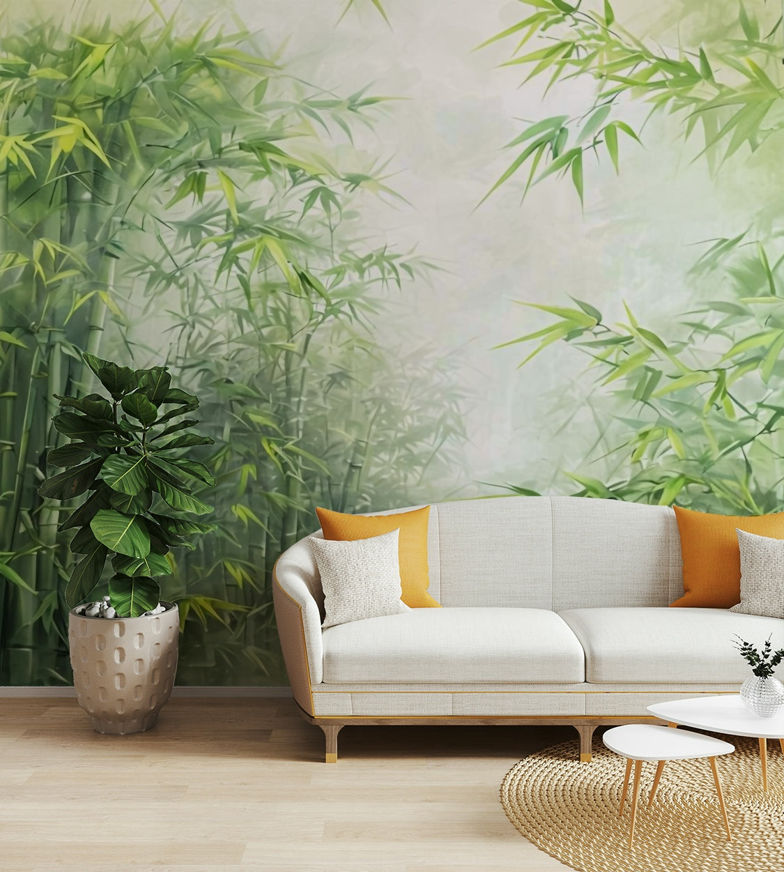 The feeling is one of peace, freshness, and nature.
