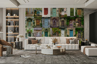 A close-up view shows the fine details of the stone and foliage.

