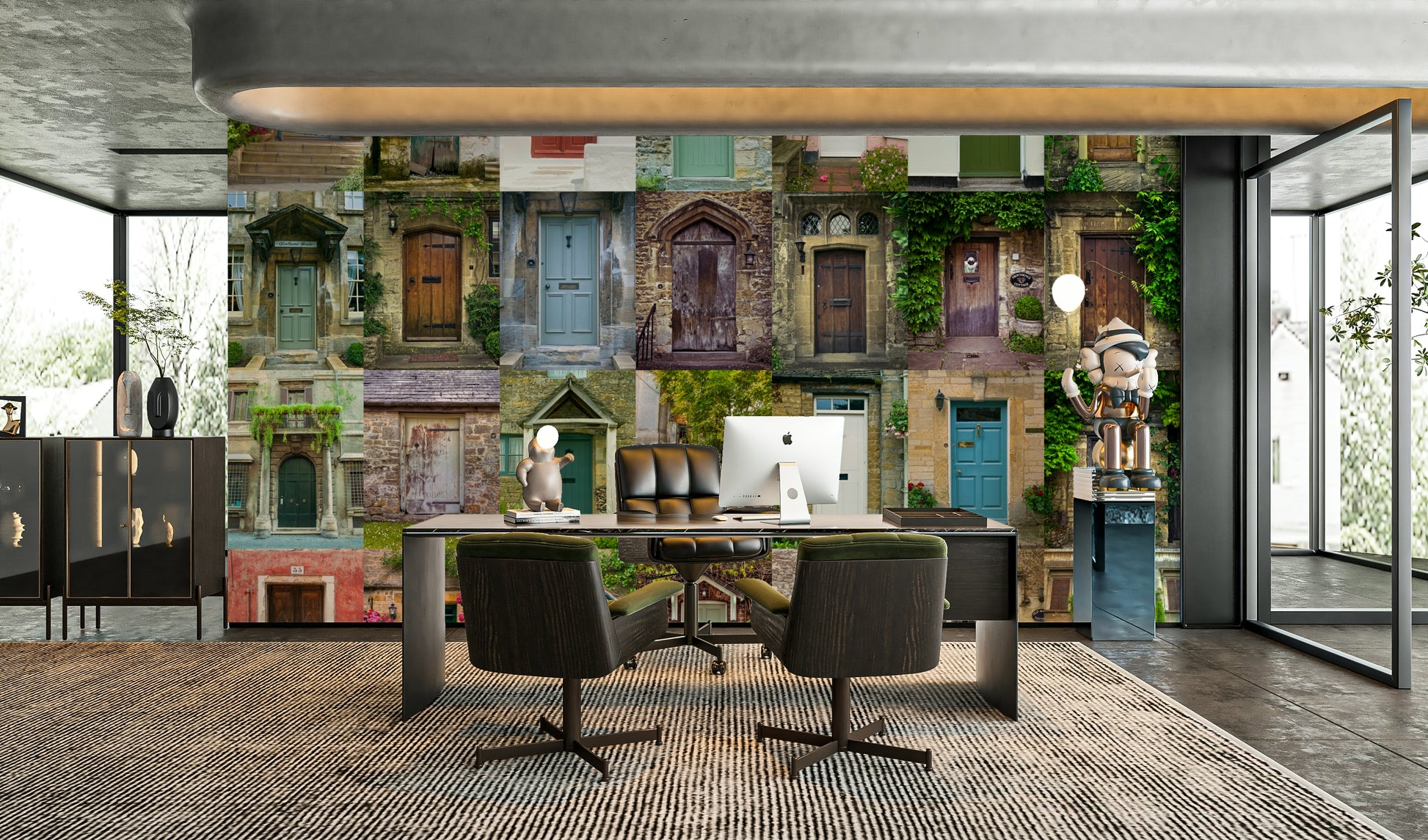 The room's lighting highlights the peaceful feel of the scene.

