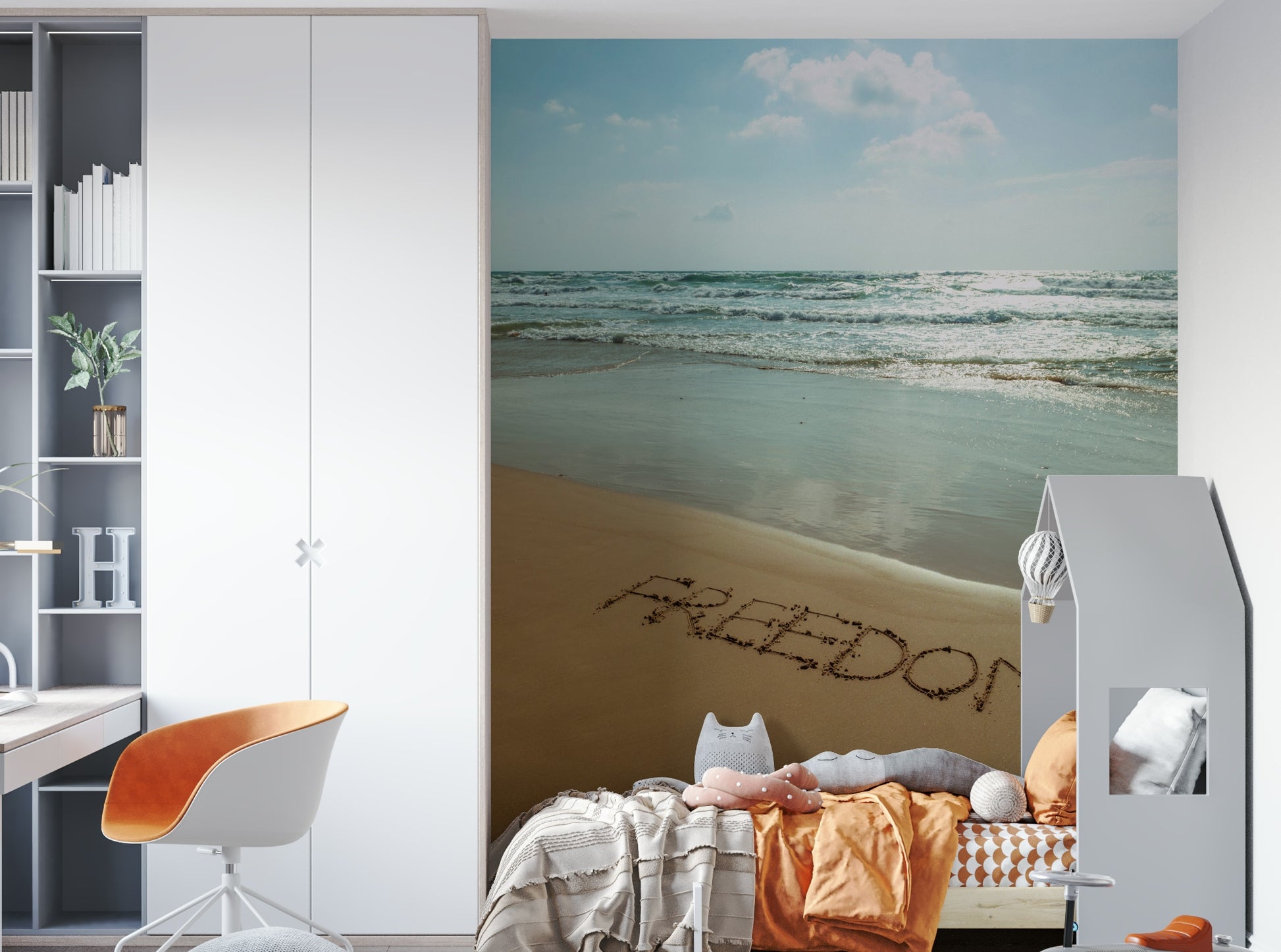 The design has a very polished and peaceful effect on the space.

