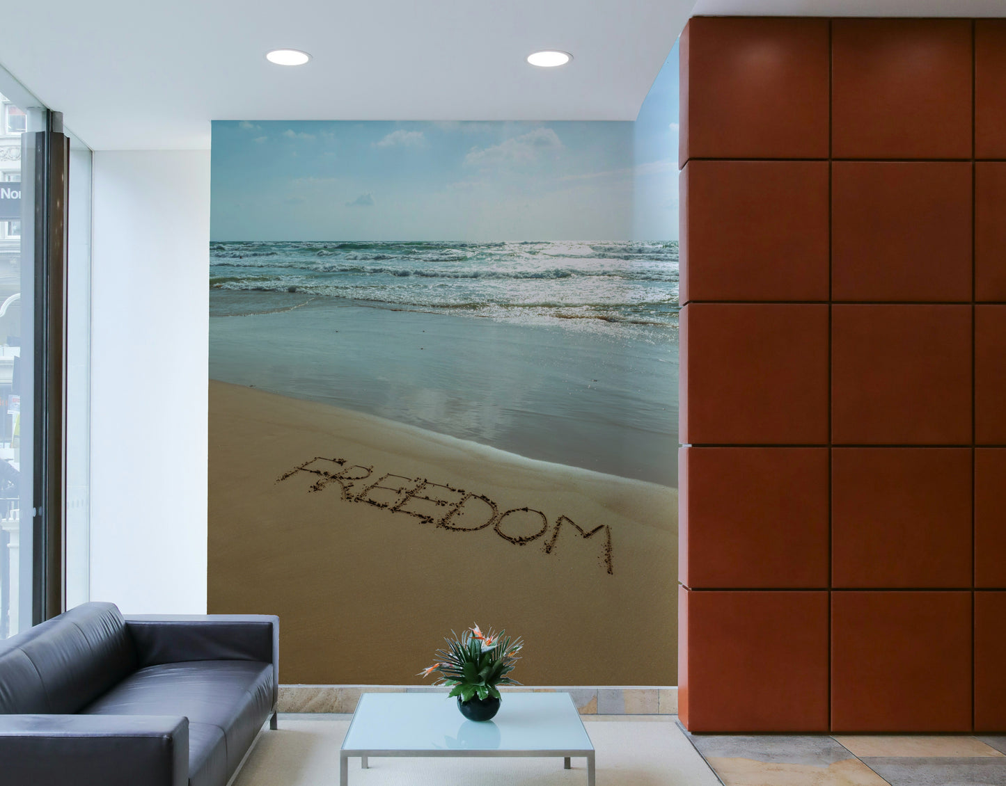 The room's lighting highlights the peaceful feel of the scene.

