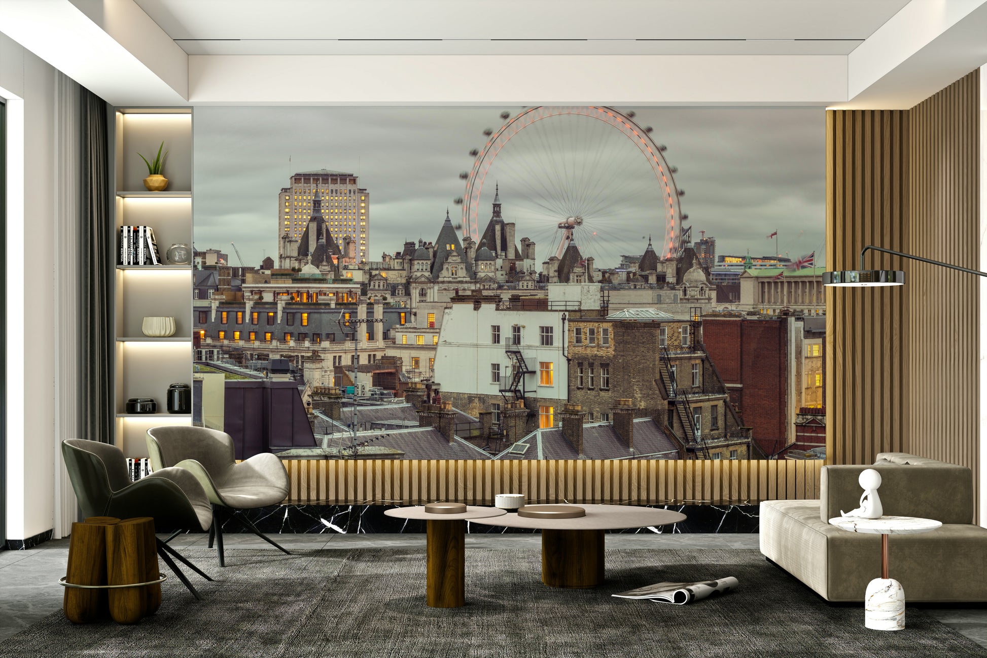 The room's lighting highlights the peaceful feel of the scene.

