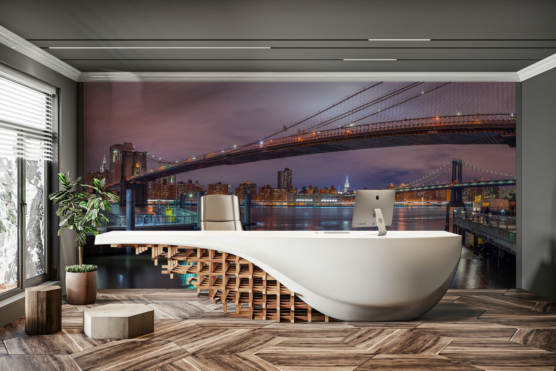 The design has a panoramic, wide-angle feel.

