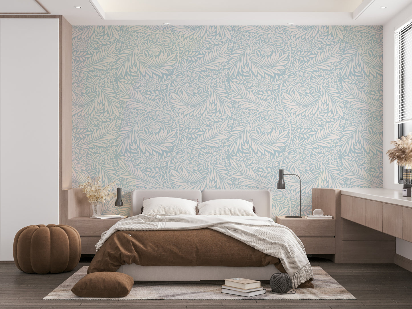 A close-up view shows the fine details of the flowers and vines.

