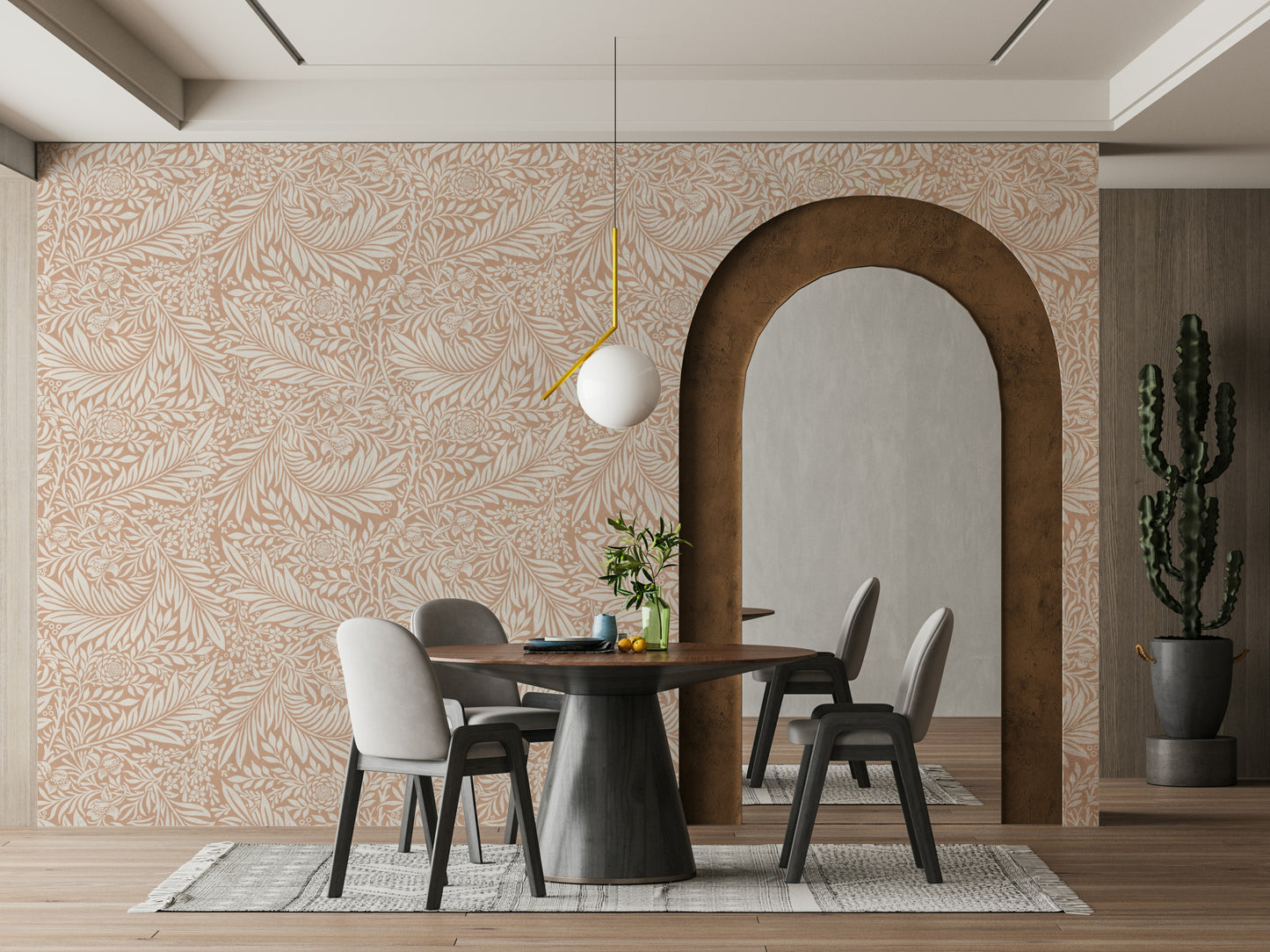 A close-up view shows the fine details of the flowers and vines.

