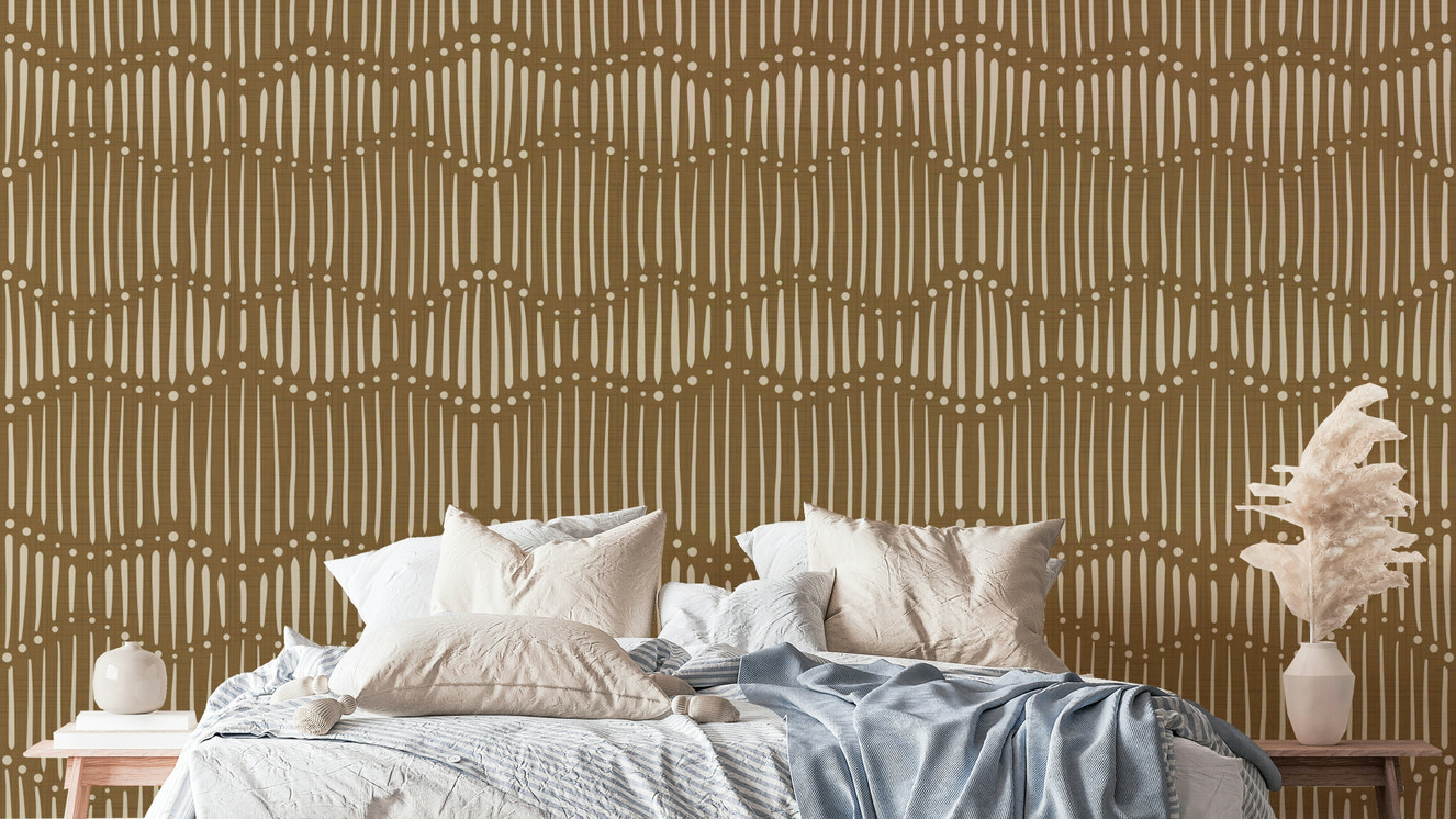 A close-up view shows the soft, blended details of the woven pattern.

