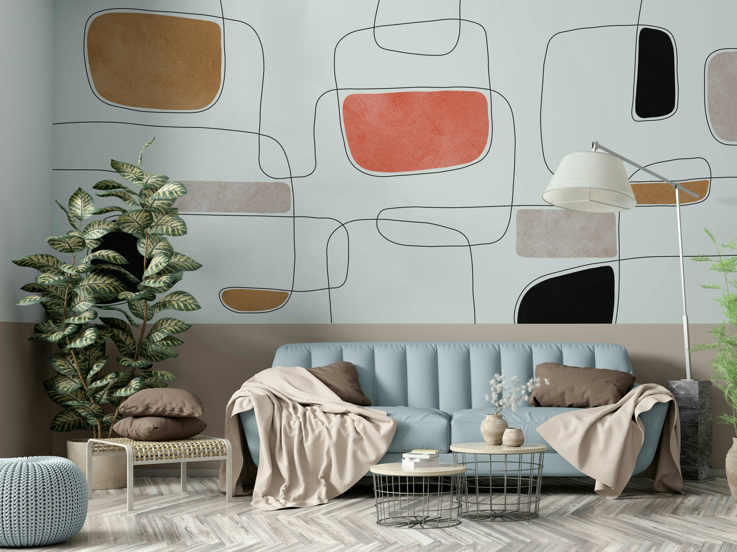 The design has a very calming and serene effect on the space.

