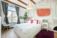 The design has a layered, blurred look with no sharp lines.

